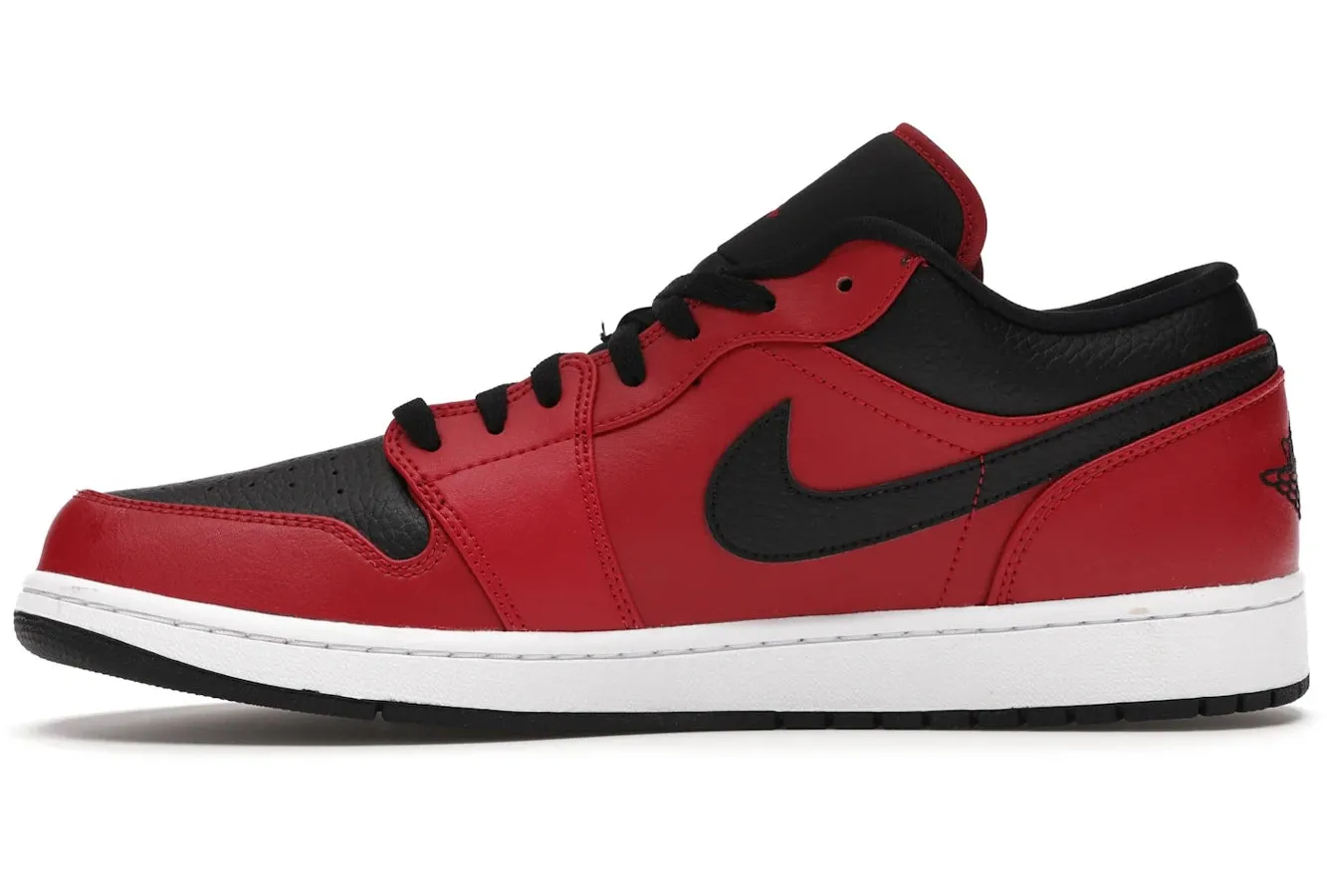 Air Jordan 1 Low Reverse Bred Pebbled Swoosh
