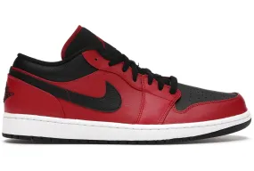Air Jordan 1 Low Reverse Bred Pebbled Swoosh