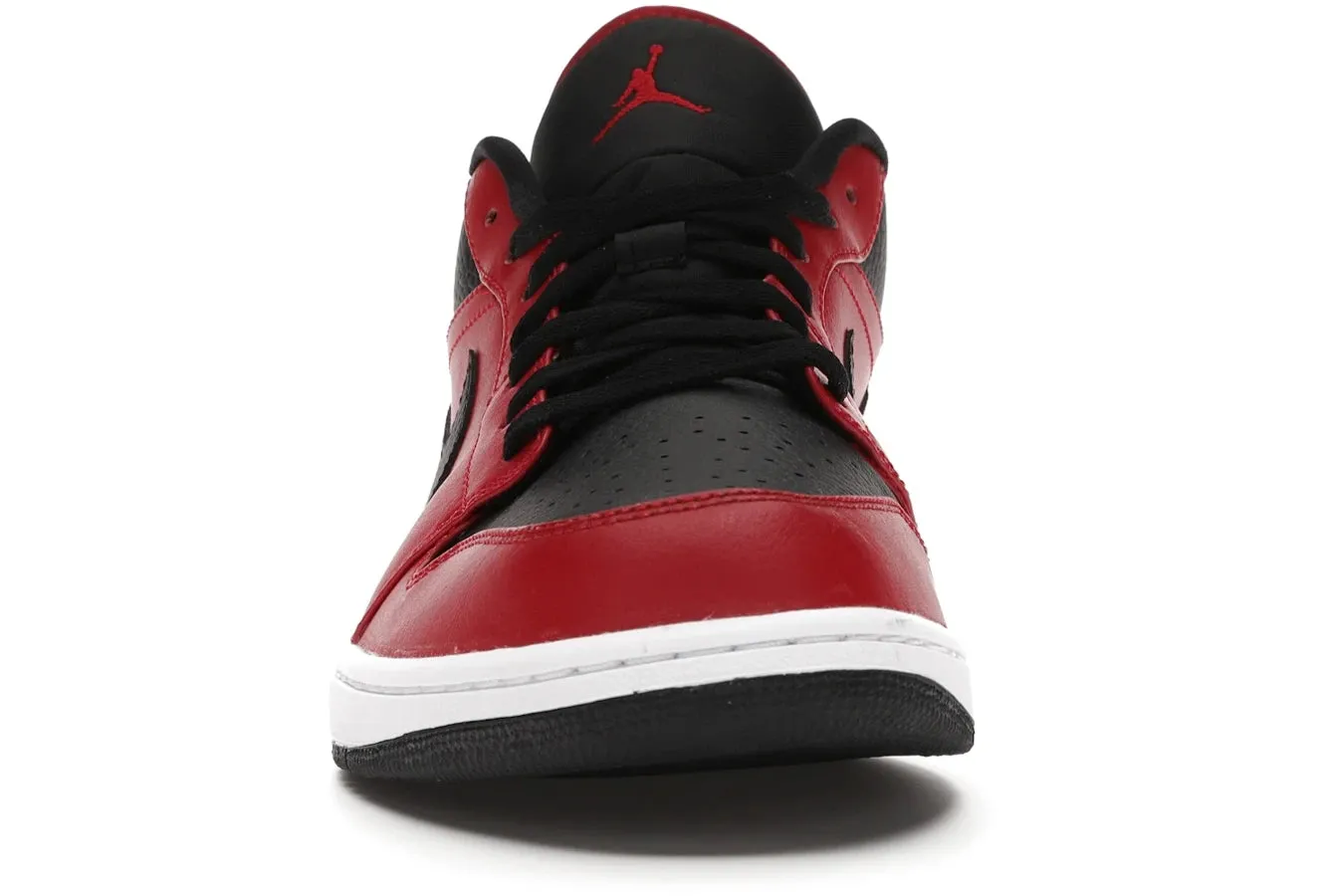 Air Jordan 1 Low Reverse Bred Pebbled Swoosh