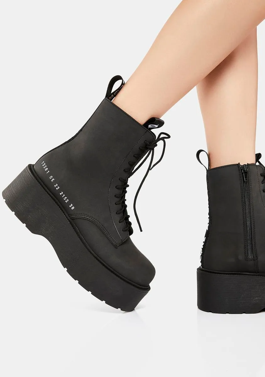 Auren Nubuck Combat Boots