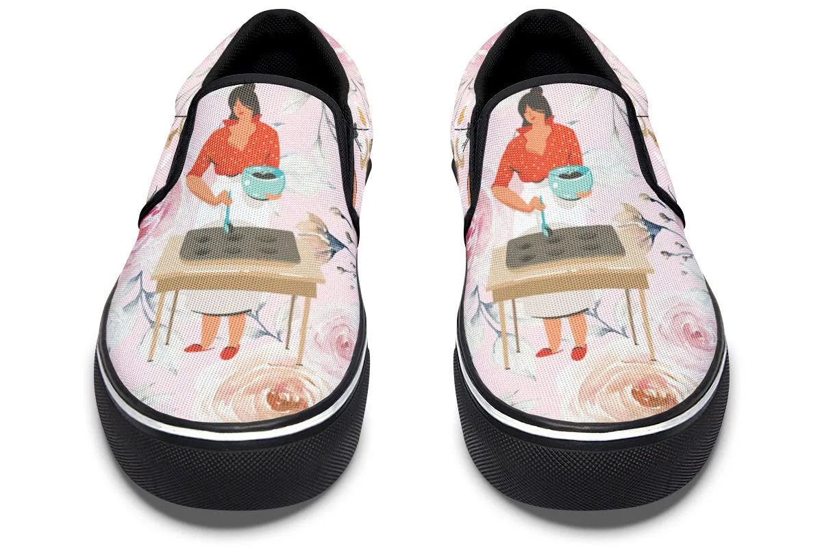 Baking Girl Boss Slip-On Shoes