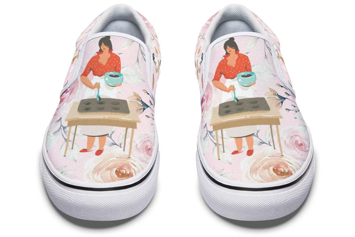 Baking Girl Boss Slip-On Shoes