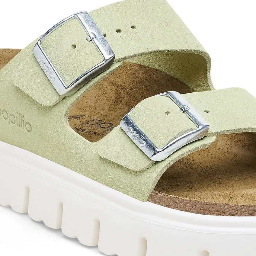BIRKENSTOCK Women's Arizona Chunky Suede Leather (Faded Lime)