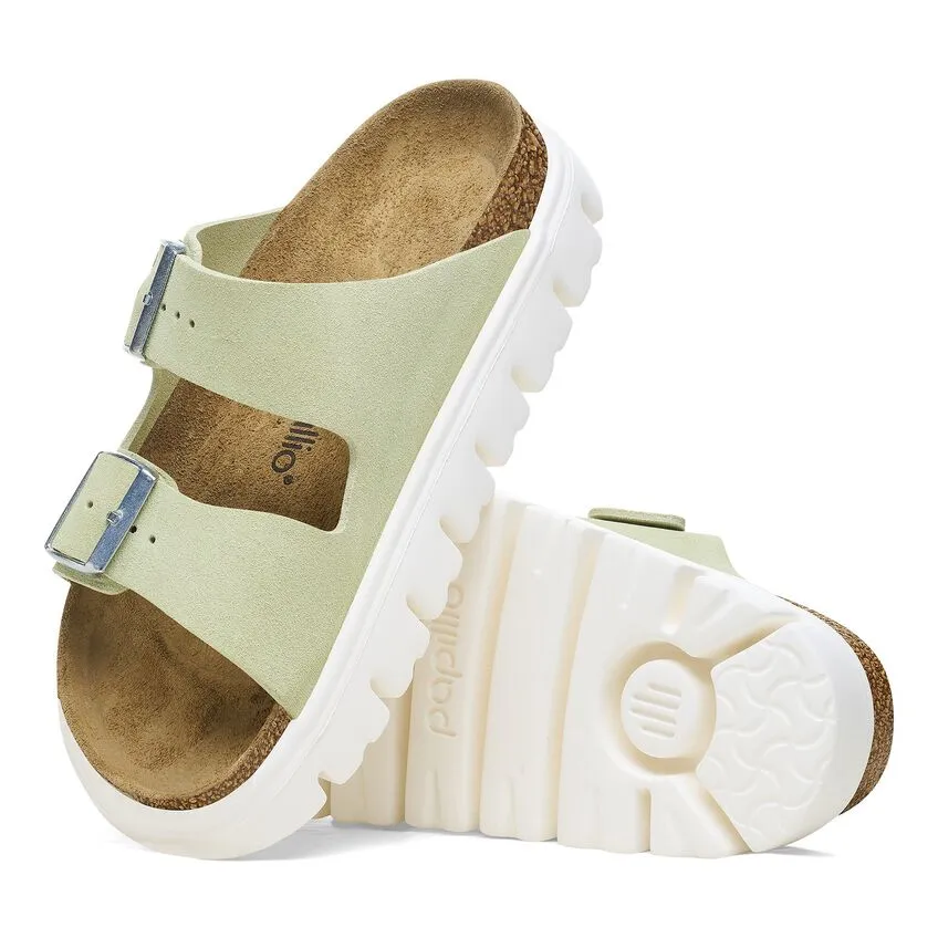 BIRKENSTOCK Women's Arizona Chunky Suede Leather (Faded Lime)