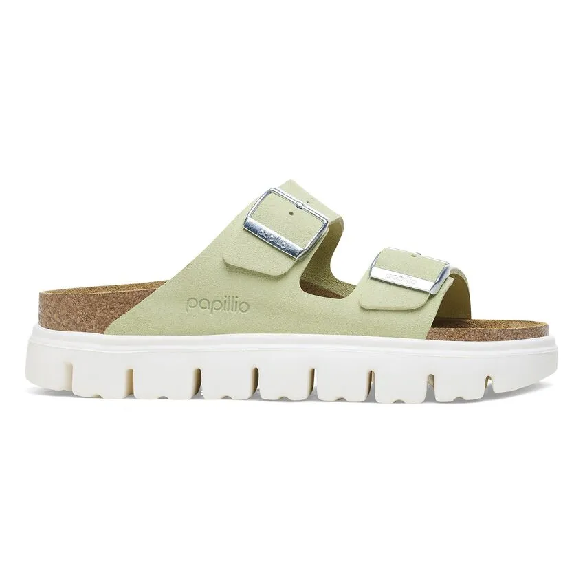 BIRKENSTOCK Women's Arizona Chunky Suede Leather (Faded Lime)