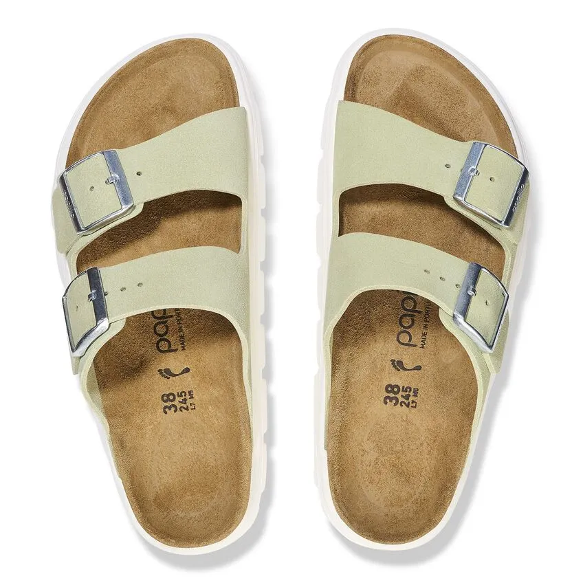 BIRKENSTOCK Women's Arizona Chunky Suede Leather (Faded Lime)