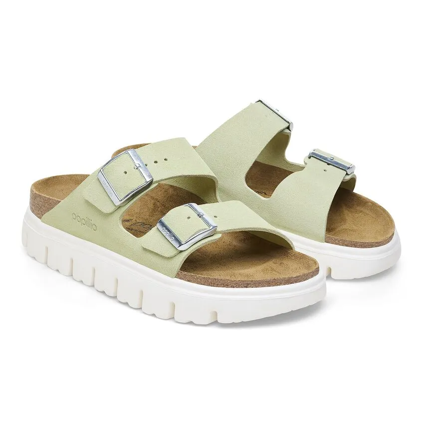 BIRKENSTOCK Women's Arizona Chunky Suede Leather (Faded Lime)
