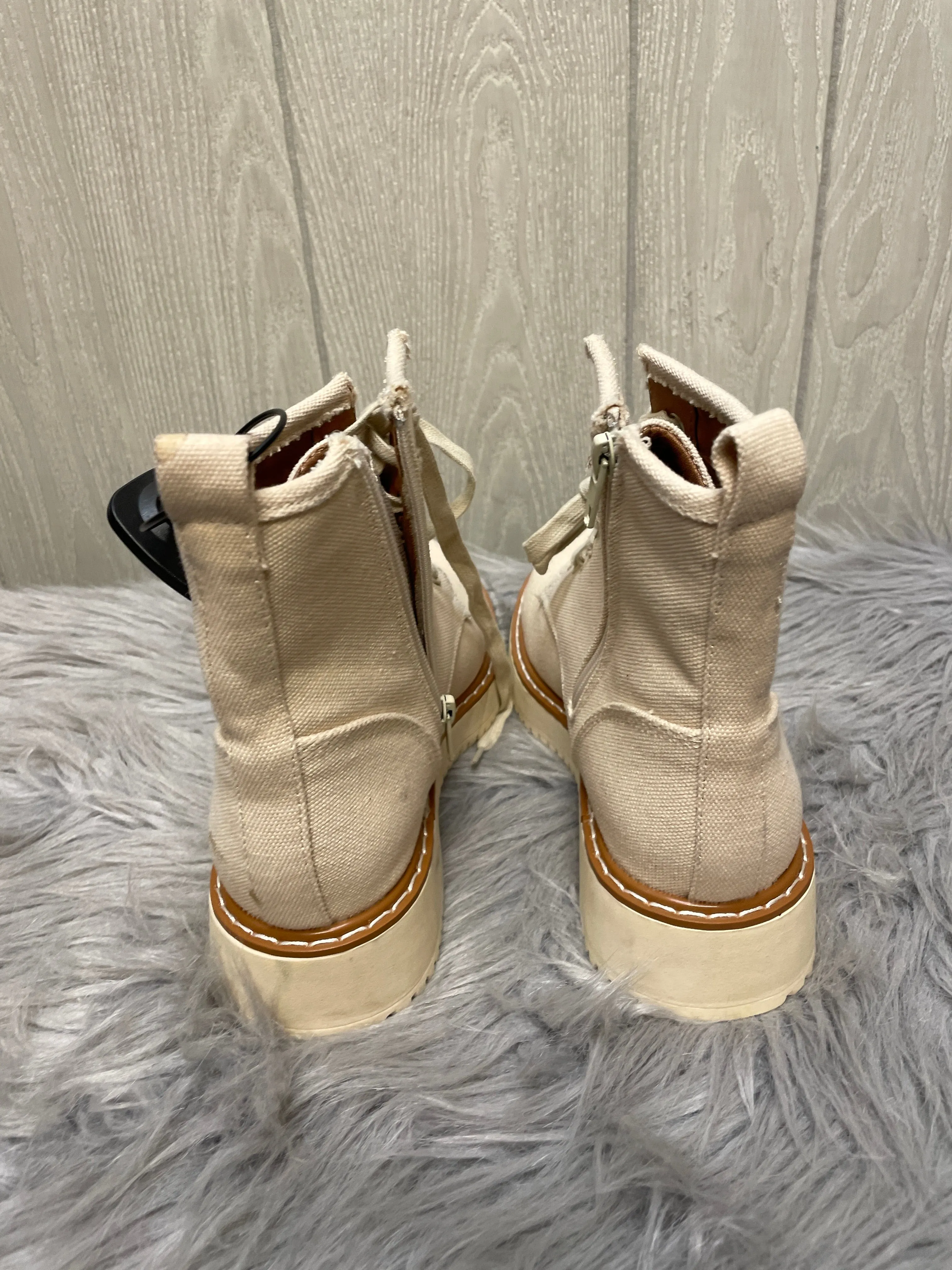 Boots Combat By Madden Girl In Cream, Size: 7