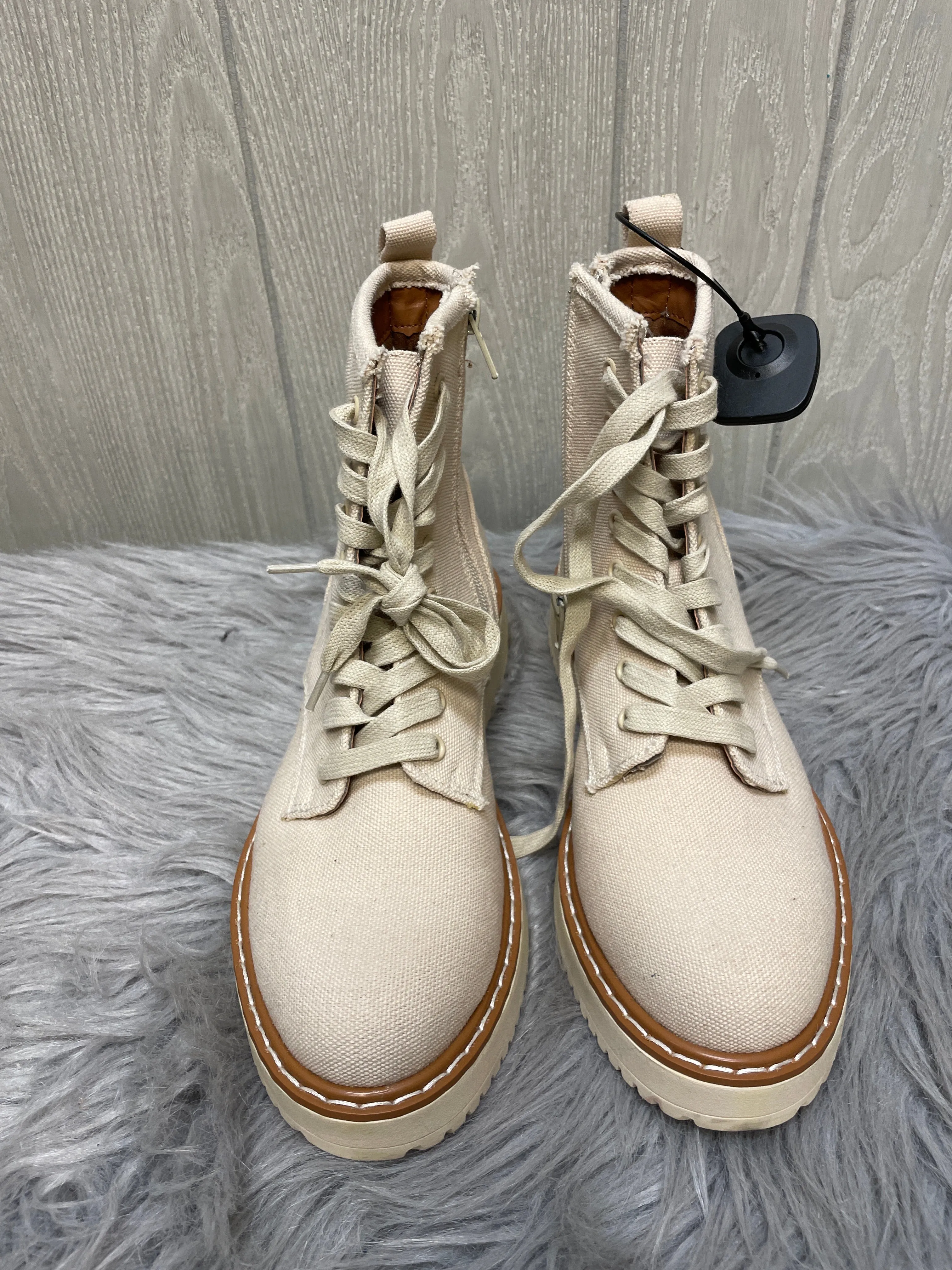 Boots Combat By Madden Girl In Cream, Size: 7
