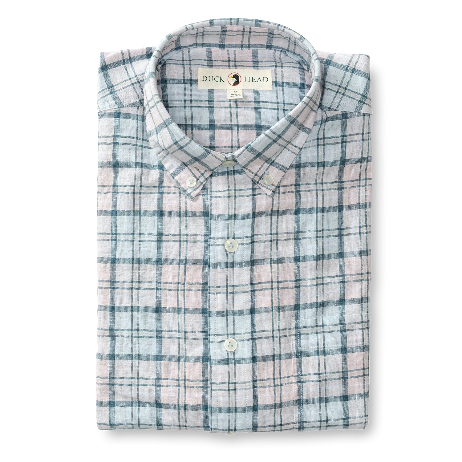 Brackett Plaid Linen Cotton Oxford Sport Shirt