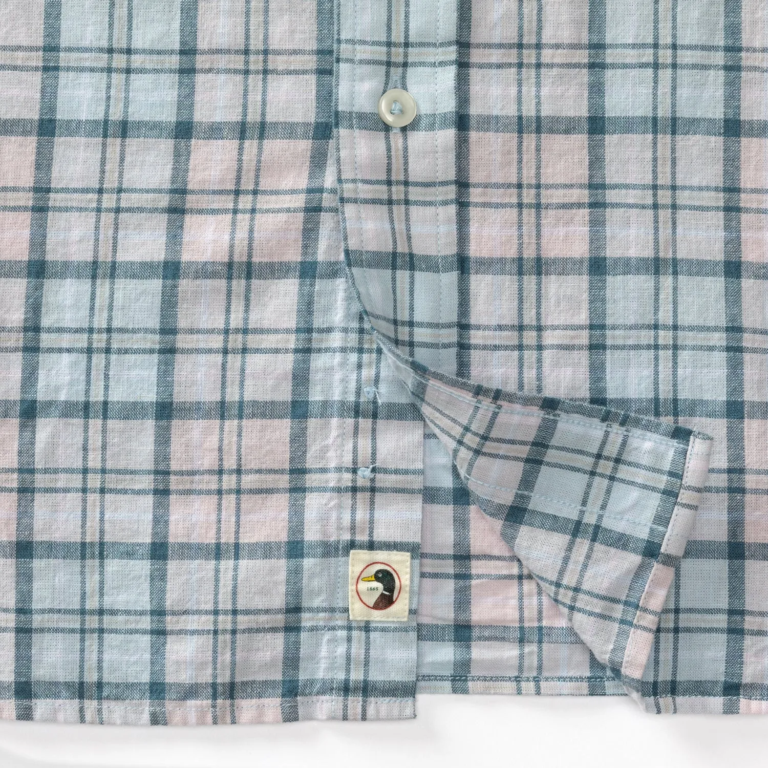 Brackett Plaid Linen Cotton Oxford Sport Shirt