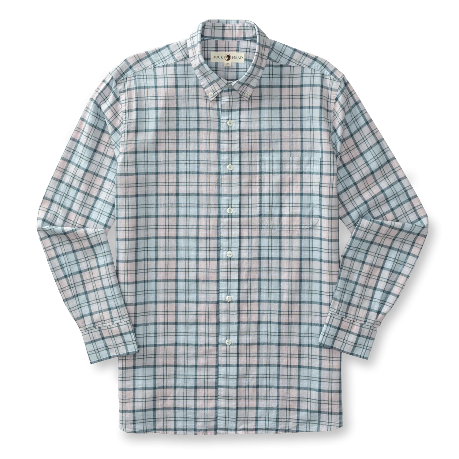 Brackett Plaid Linen Cotton Oxford Sport Shirt