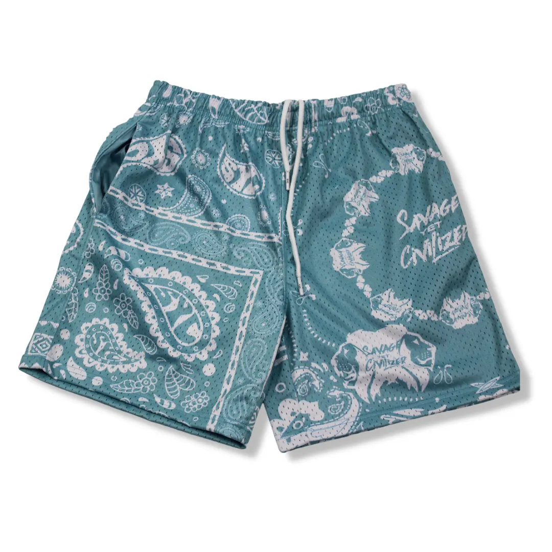 *Bundle*SYC Paisleys Mesh Shorts "frosted mint"