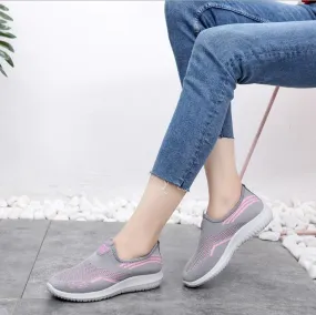 Casual Breathable Net  Hit Color Round Toe Sport Sneakers