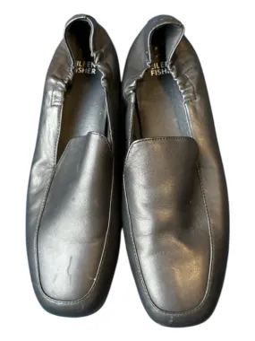 Eileen Fisher Shoe Size 8 Black Leather Slip On loafer Shoes