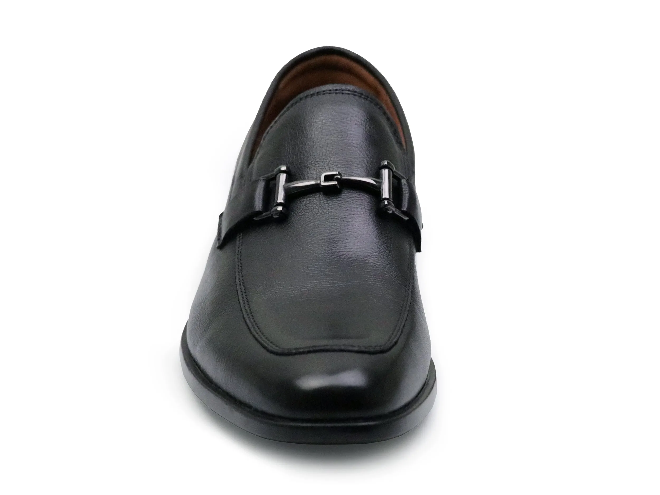 Florsheim 37184 Young Men's Dress Shoe - Zaffiro Moc Toe Bit Loafer - Black