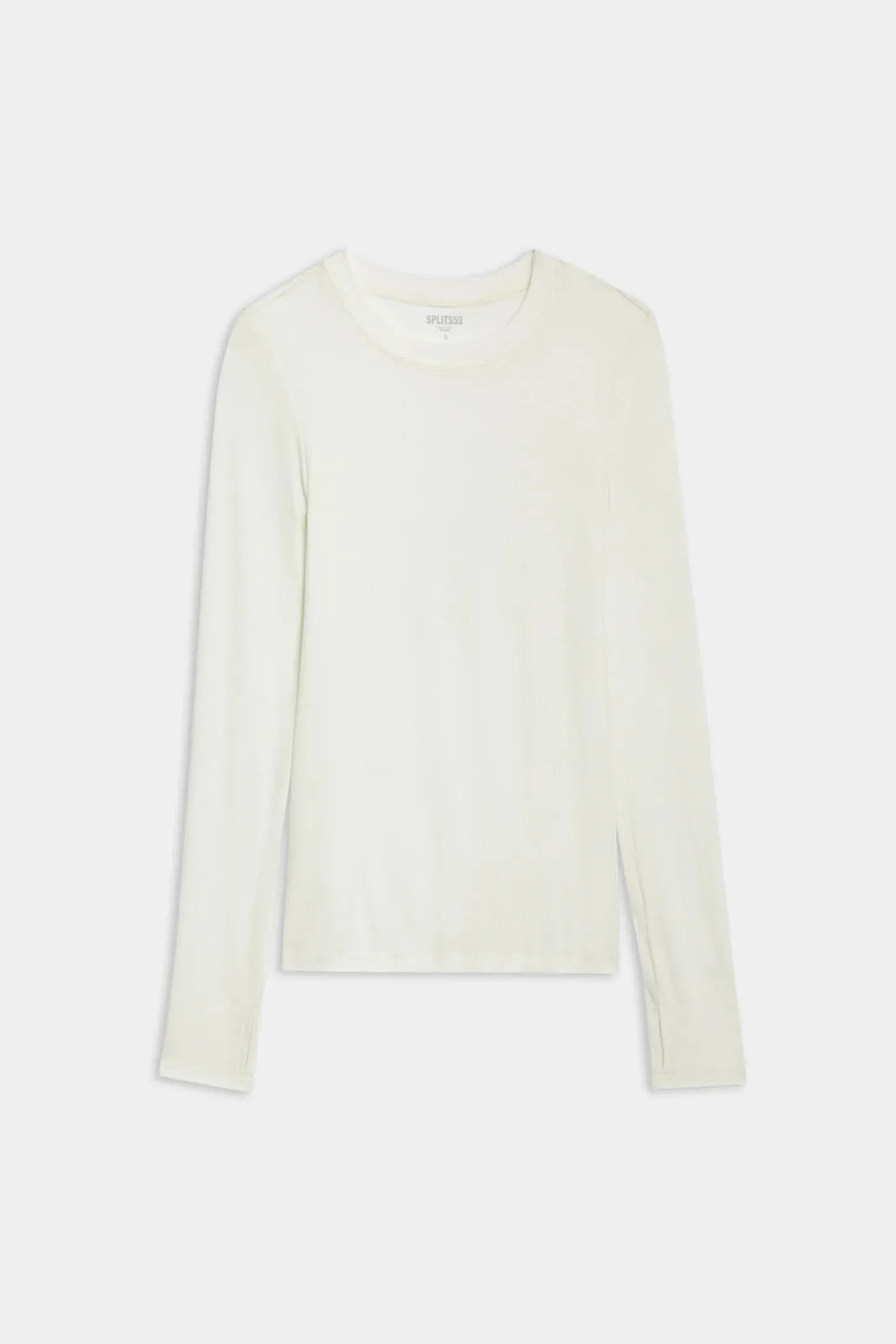 Louise Rib Long Sleeve: White