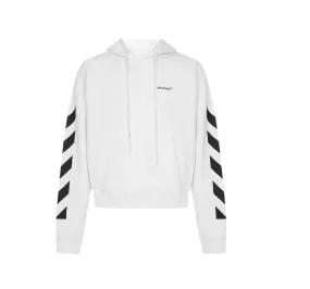 Off-White Diagonal Helvetica Oversized Hoodie White Black