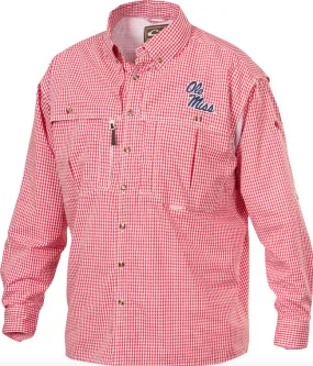 Ole Miss Plaid Wingshooter's Shirt Long Sleeve