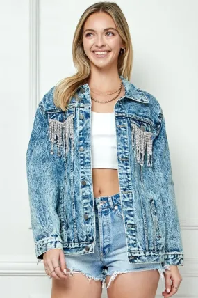 Rhinestone Denim Jacket