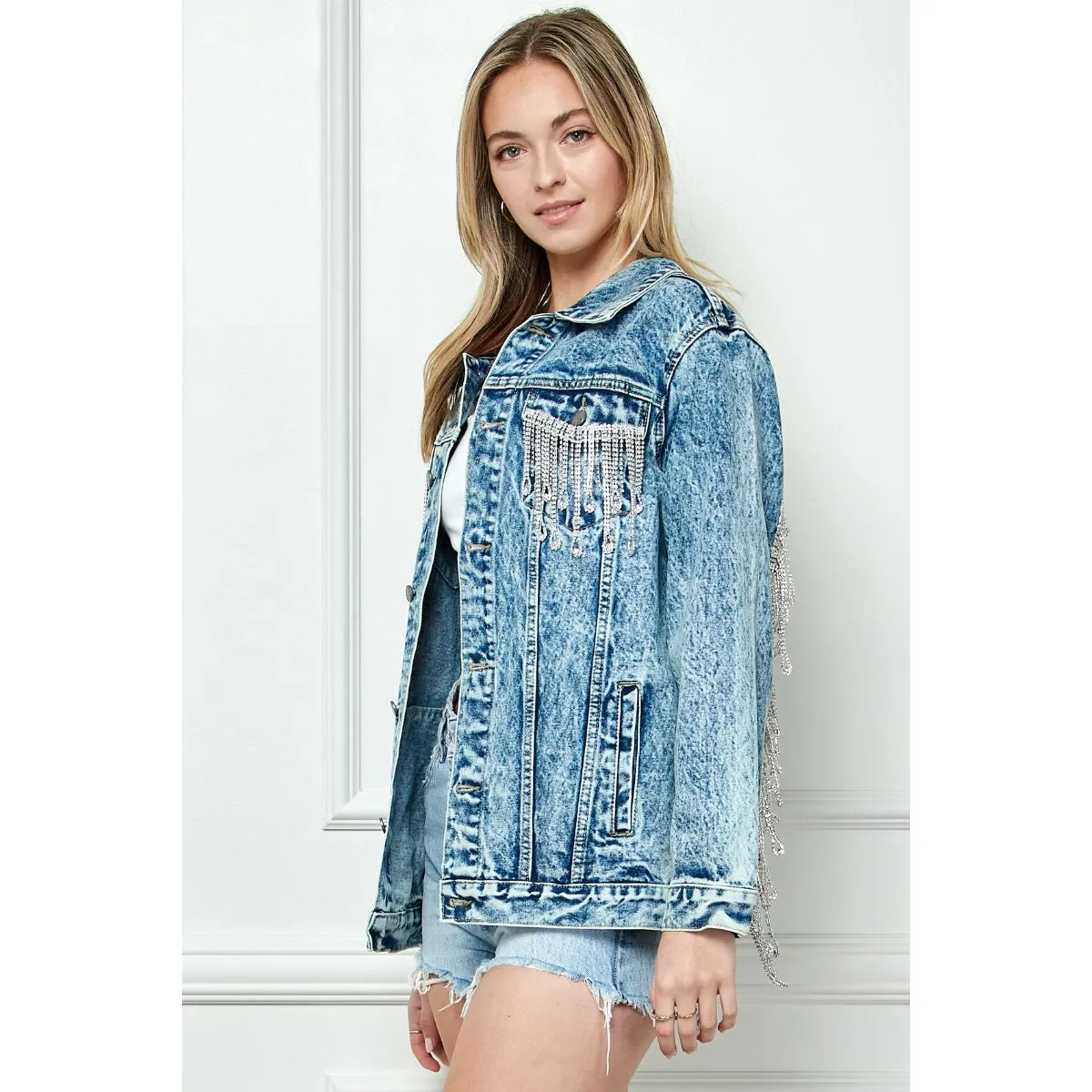 Rhinestone Denim Jacket