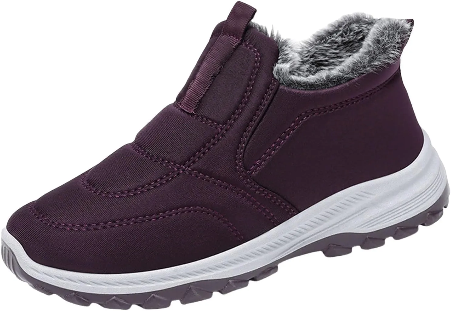 Snow Boots for Women Wide WidthPlush Lined Snow Boots Womens Fur Lined Ankle Boot Barefoot Shoes Grounded Footwear Hiking House Shoes for Women Mens Snow Booties
