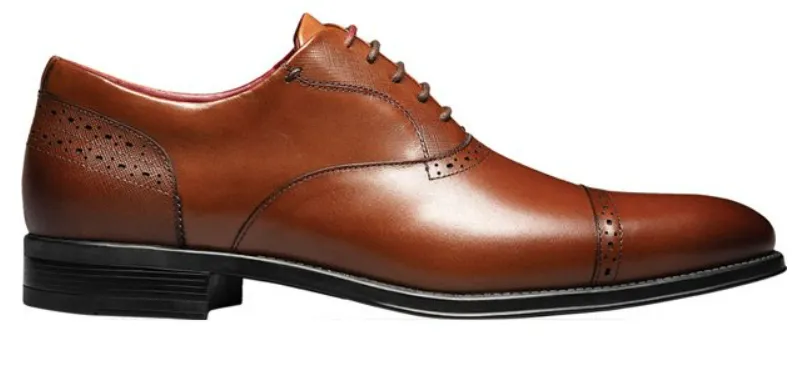 Stacy Adams Heath Cap Toe Oxford Cognac 25414