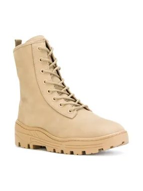 Taupe Nubuck Combat Boot
