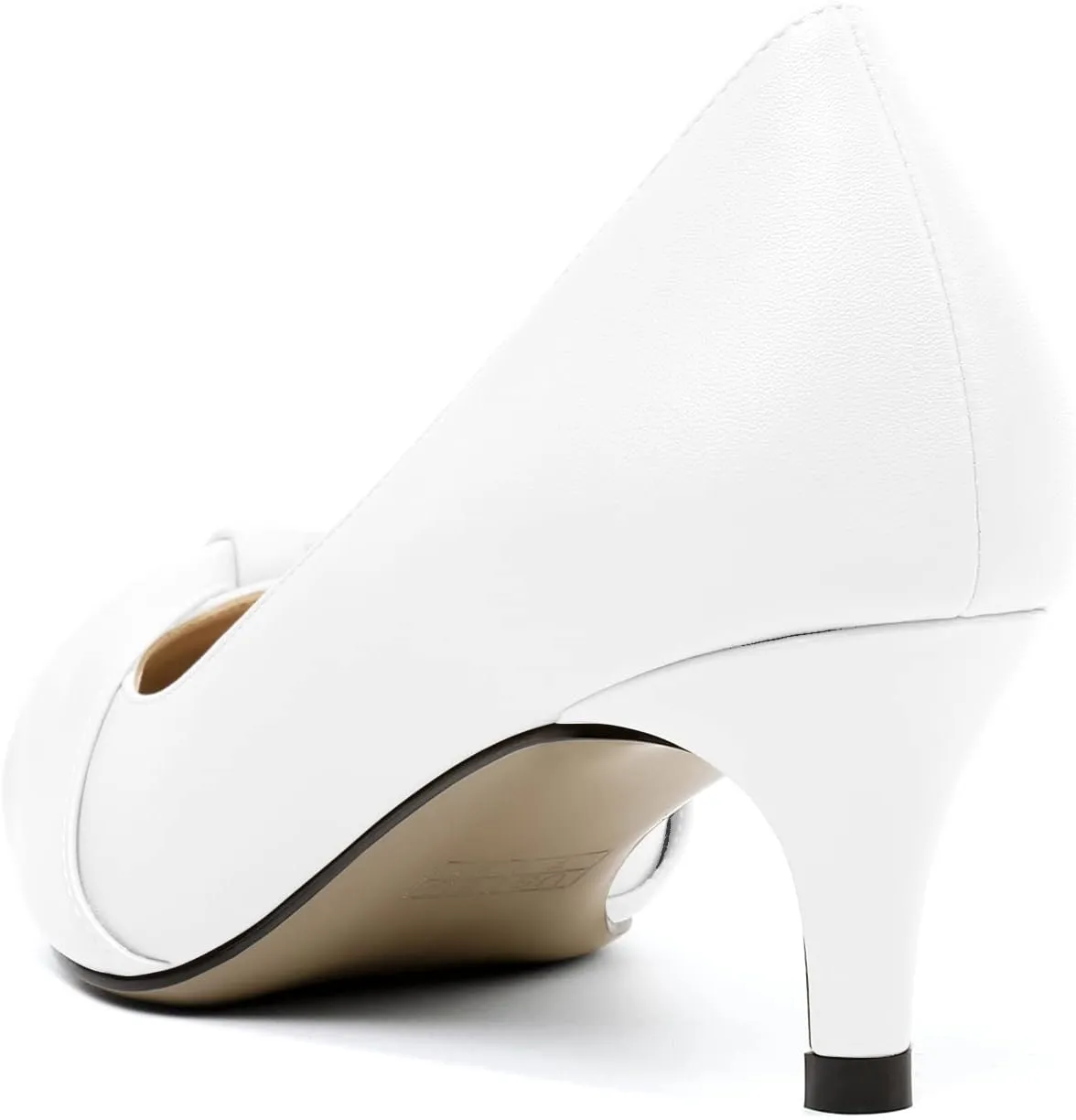 Zamikoo Women's Low Kitten Heel Pumps Slip On Pointed Toe Shoes with Bow-Knot Dress Shoes for Women 2Inches Low Heel